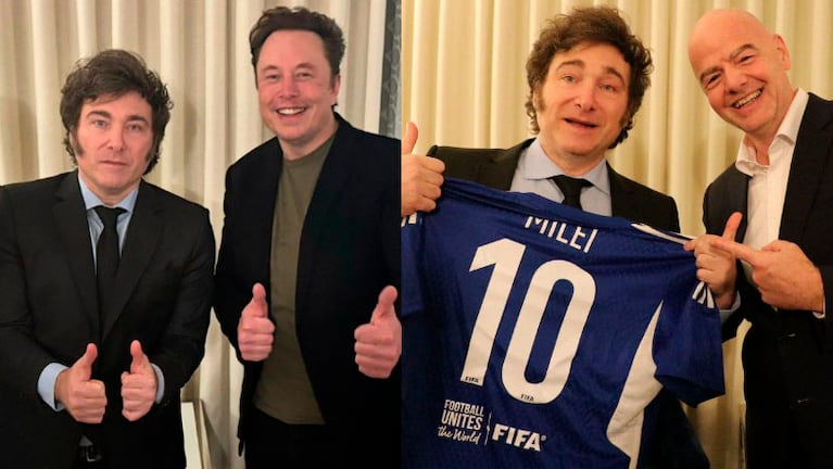 Milei se reunió con Elon Musk y con Gianni Infantino.