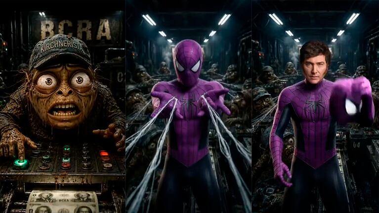 Milei usó una animación de Spiderman para anticipar las reformas.
