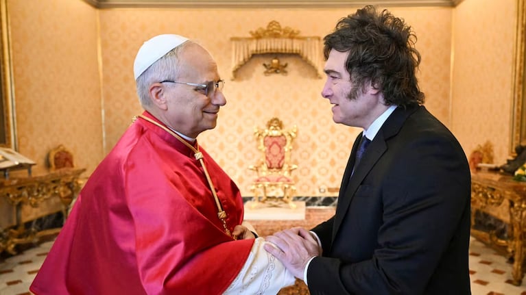 Milei visitó al Papa en el Vaticano.