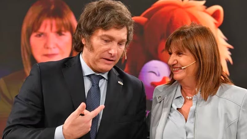 Milei y Bullrich celebraron el triunfo en el balotaje.