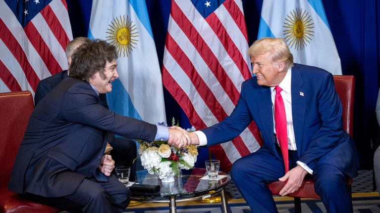 Milei y Donald Trump juntos.