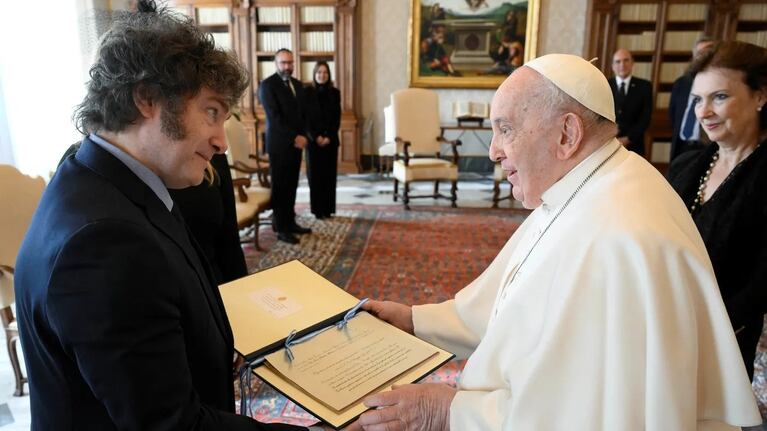 Milei y el Papa durante el último encuentro en el Vaticano.