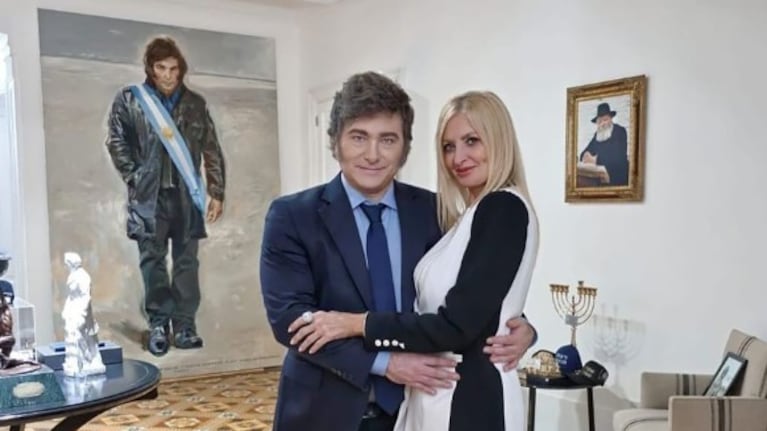 Milei y Yuyito, separados.