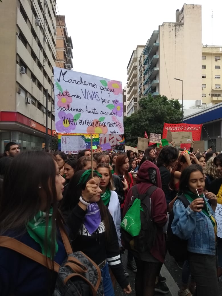 Miles de mujeres salieron a las calles a reclamar derechos. 