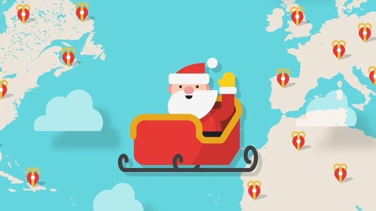 Millones de personas persiguen el trineo de Papá Noel alrededor del mundo.