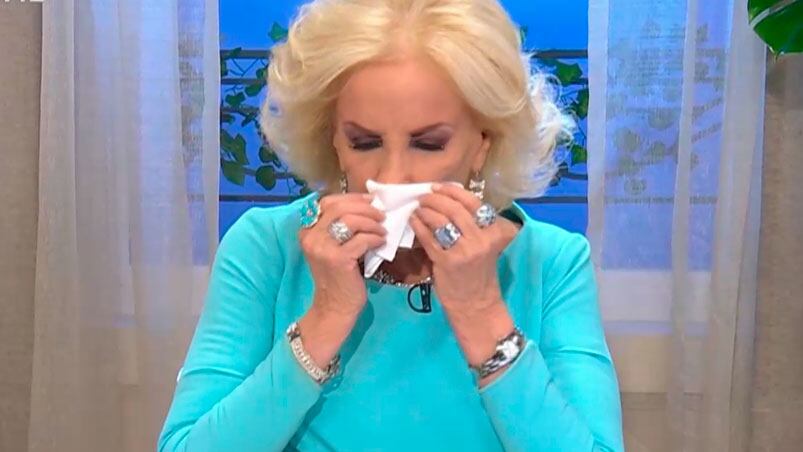 Mirtha estuvo varias veces al borde de las lágrimas.