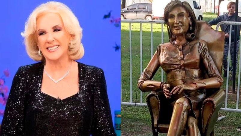 Mirtha habló de la estatua en su honor.