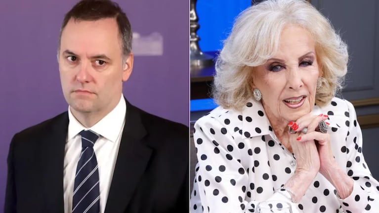 Mirtha Legrand  y Manuel Adorni.