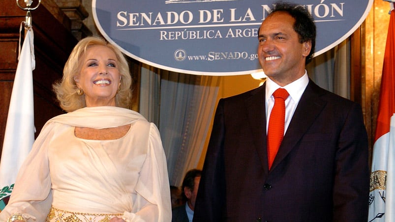 Mirtha y Scioli, cuando todo era sonrisas. 