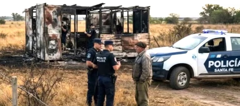 Misterio por el hallazgo de dos hombres carbonizados en una estancia. Imagen: Policía de Santa Fe.