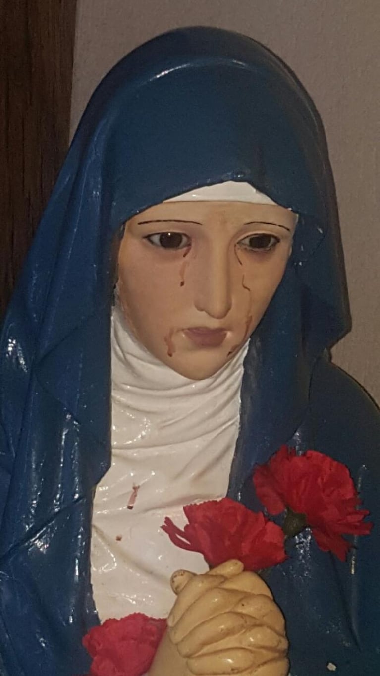 Misterio y sorpresa: una Virgen lloró sangre en Paraná