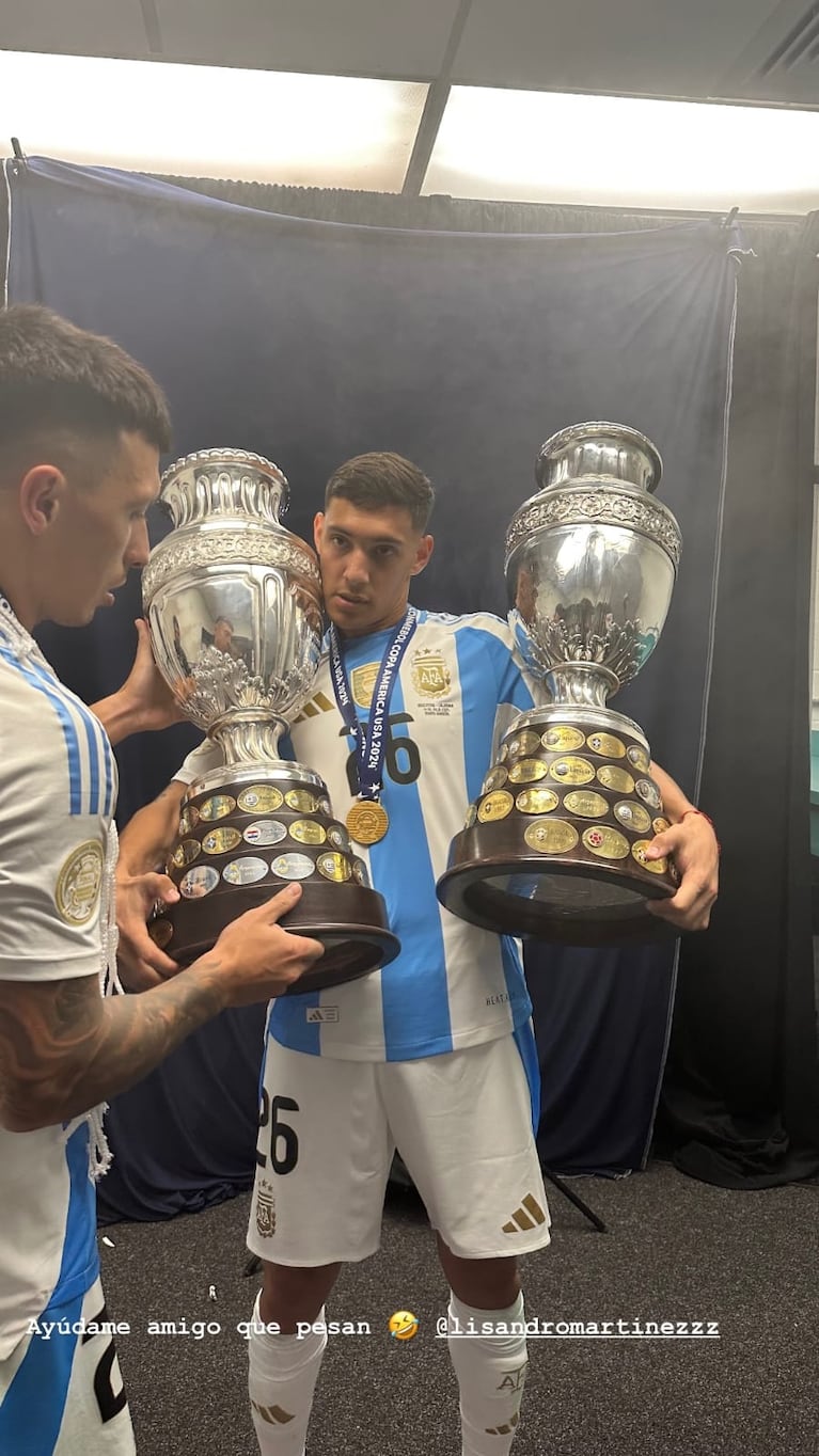 Molina bromeó con el bicampeonato de Copa América.