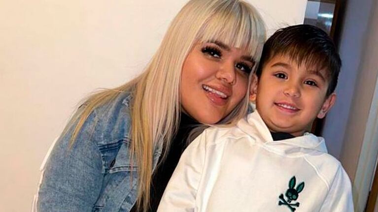 Morena Rial junto a su hijo Francesco.