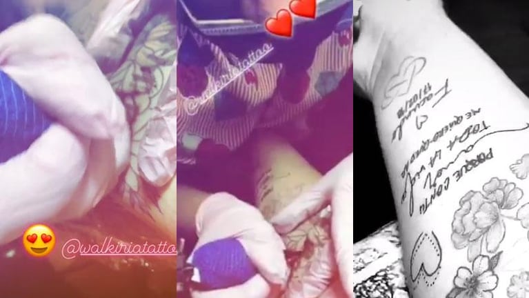 Morena Rial le dedicó un tatuaje a su novio cordobés