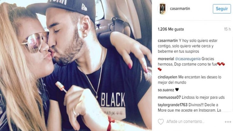 Morena Rial se mostró a los besos con el futbolista cordobés