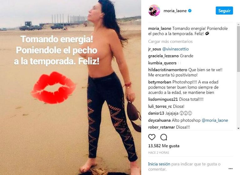 Moria Casán hizo el primer topless del verano en Mar del Plata