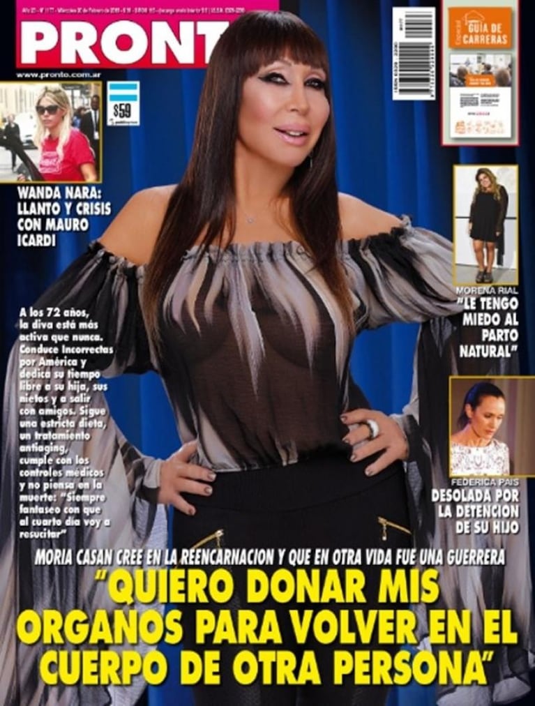 Moria Casán reveló por qué quiere donar sus órganos