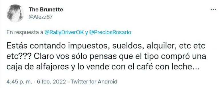 Mostró lo que gastó en un bar y se volvió viral: el precio del alfajor causó revuelo