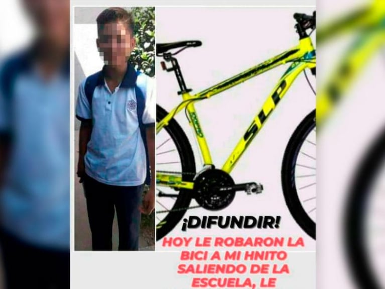 Motochoros armados apuntaron a la cabeza de un niño para robarle la bicicleta