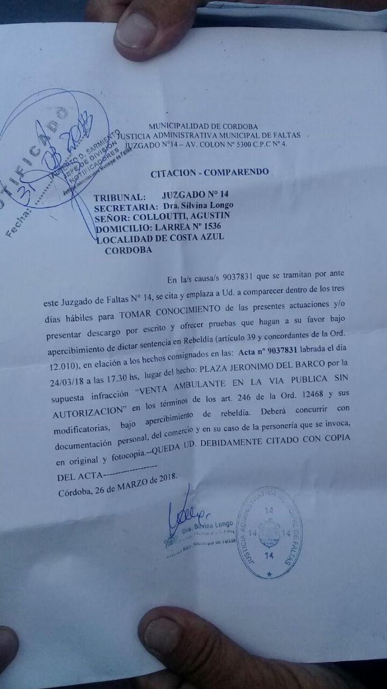 Municipales le comieron el pan casero y le labraron un acta