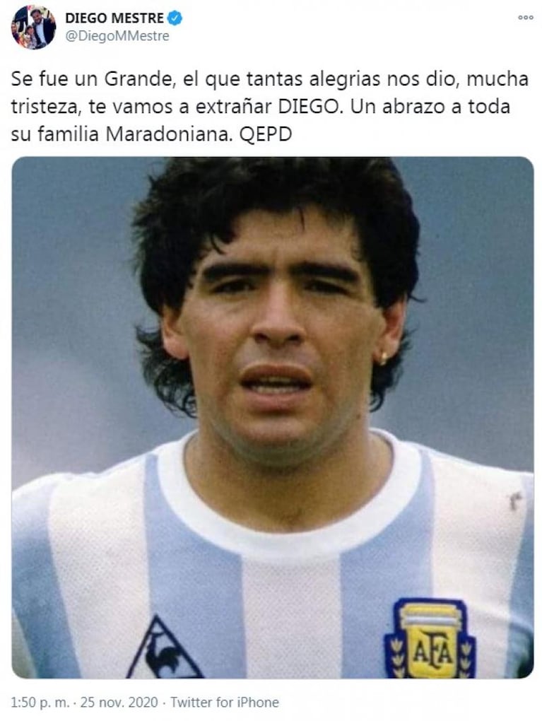 Murió Maradona: Schiaretti y Llaryora lo recordaron con un sentido mensaje
