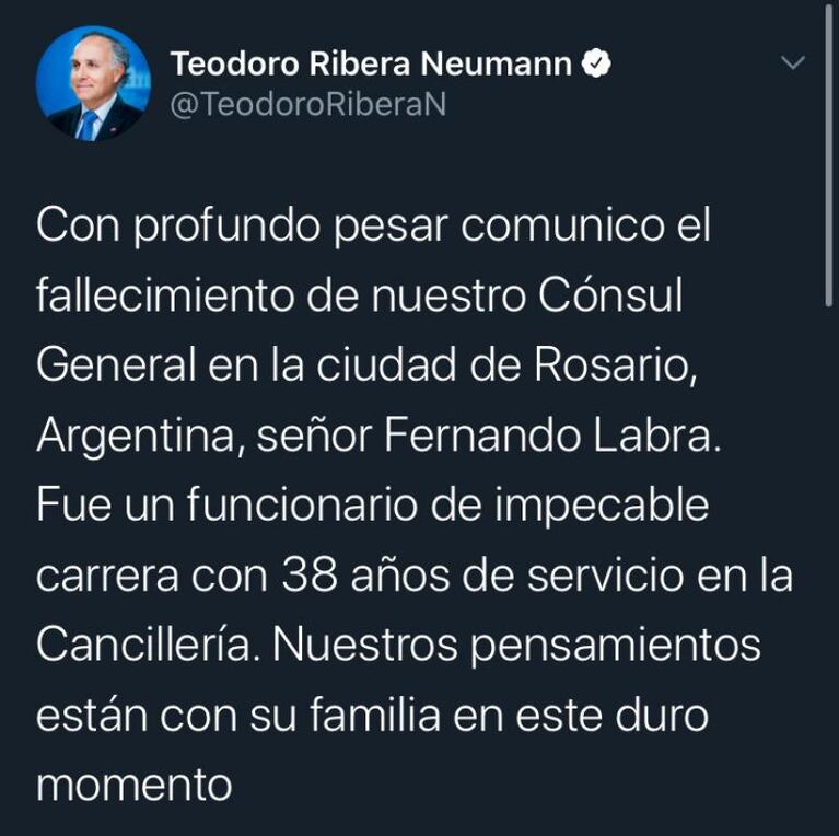 Murió por coronavirus el cónsul de Chile en Rosario: son 29 los fallecidos en Argentina