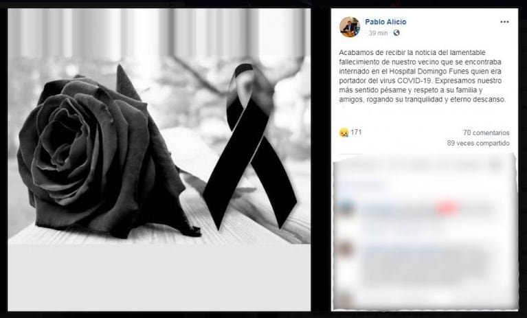 Murió un hombre en La Cumbre: es la tercera víctima por coronavirus en Córdoba