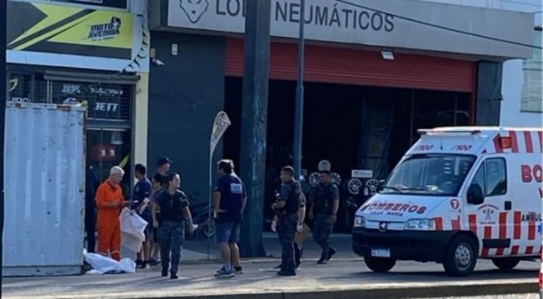 Murió un motociclista en Villa María tras un accidente. (Imagen: gentileza Villa María Vivo).
