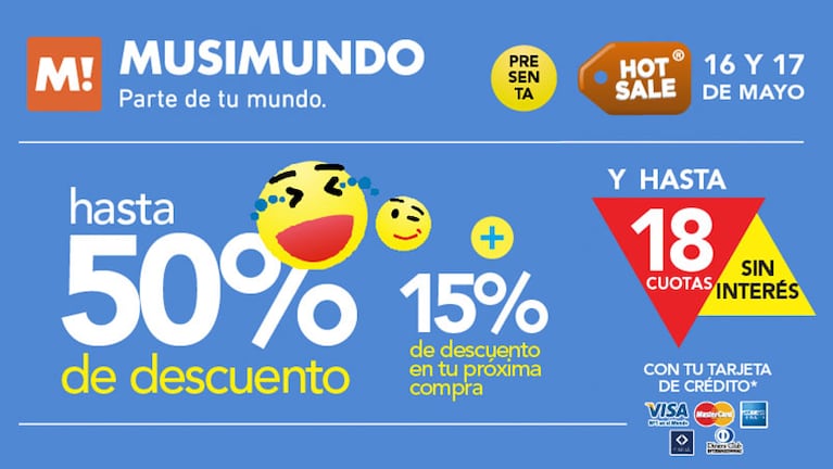 Musimundo lanzó "Ofertas Emojionantes" de hasta "50% de Descuento".