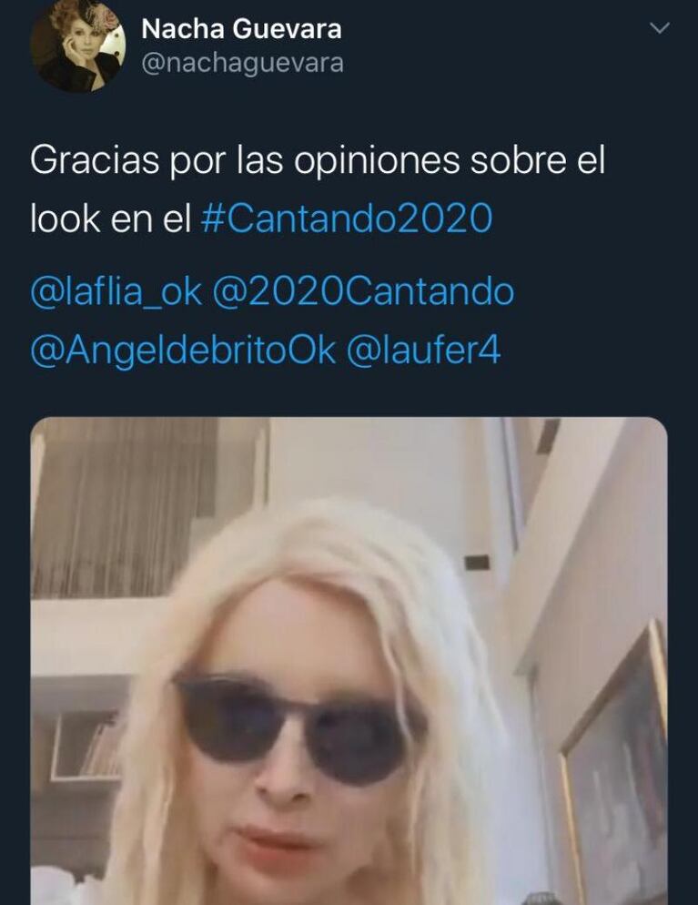 Nacha Guevara explicó por qué usó toda la semana la misma ropa en el Cantando 2020