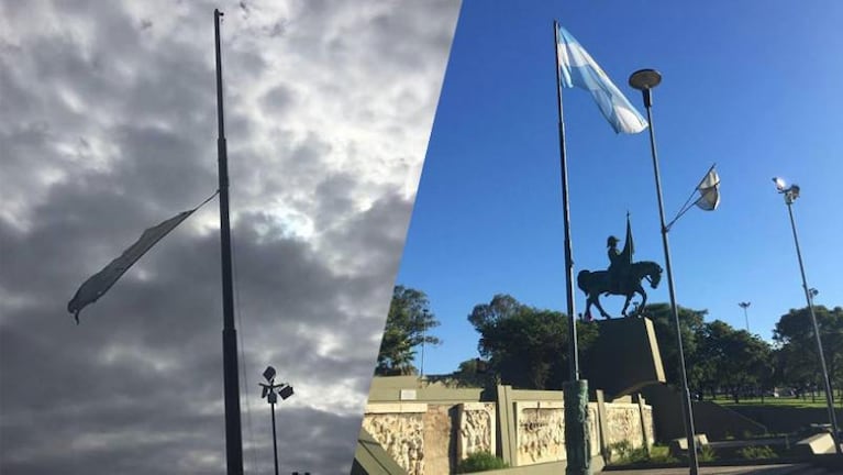 Nacho, el joven cordobés que iza banderas de Argentina en monumentos y emociona a todos