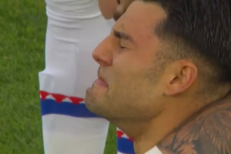 Nacho Russo se quebró en el minuto de silencio.