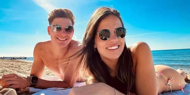 Nació Amadeo, el hijo de Julián Álvarez y Emilia Ferrero: la primera foto con el festejo de papá