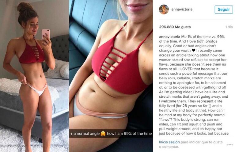 Nada es real: una chica fitness mostró su verdadera panza