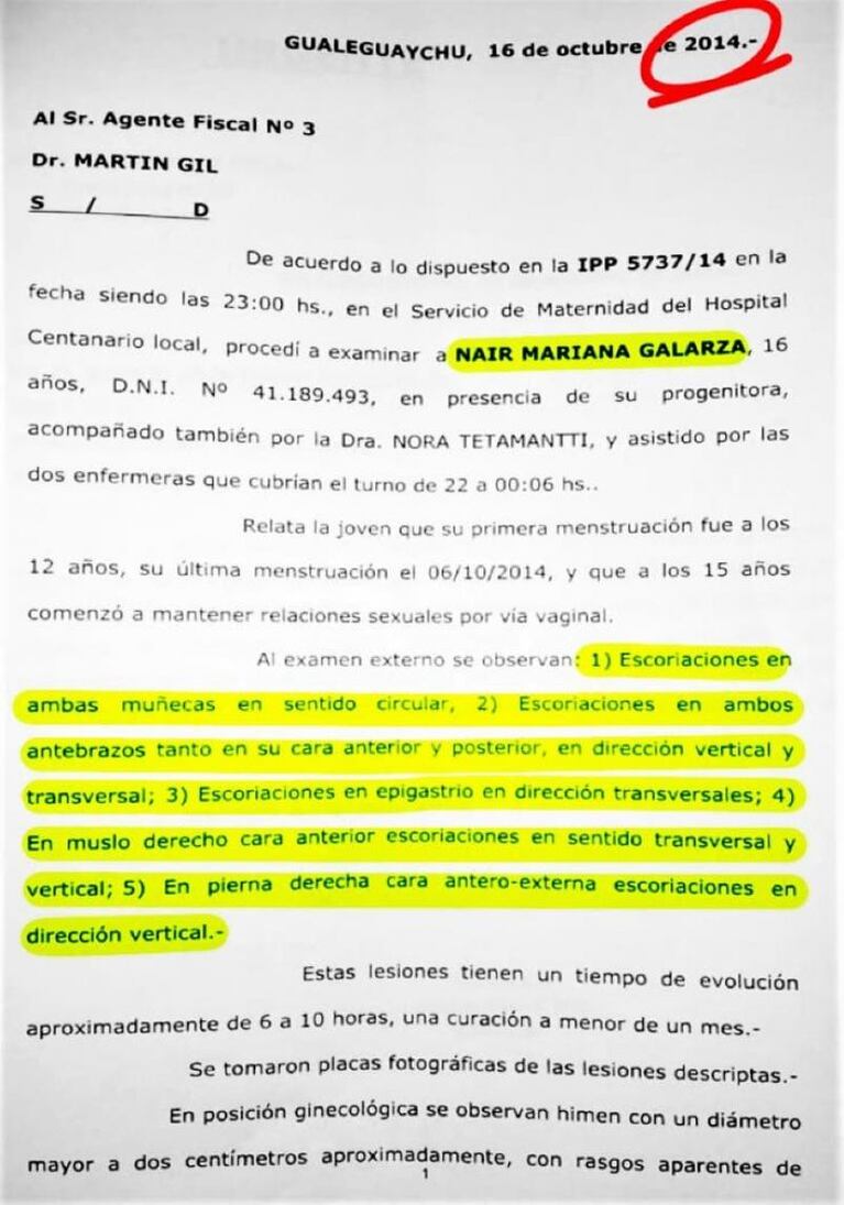 Nahir Galarza denunció un ataque en manada y acusó a Fernando Pastorizzo