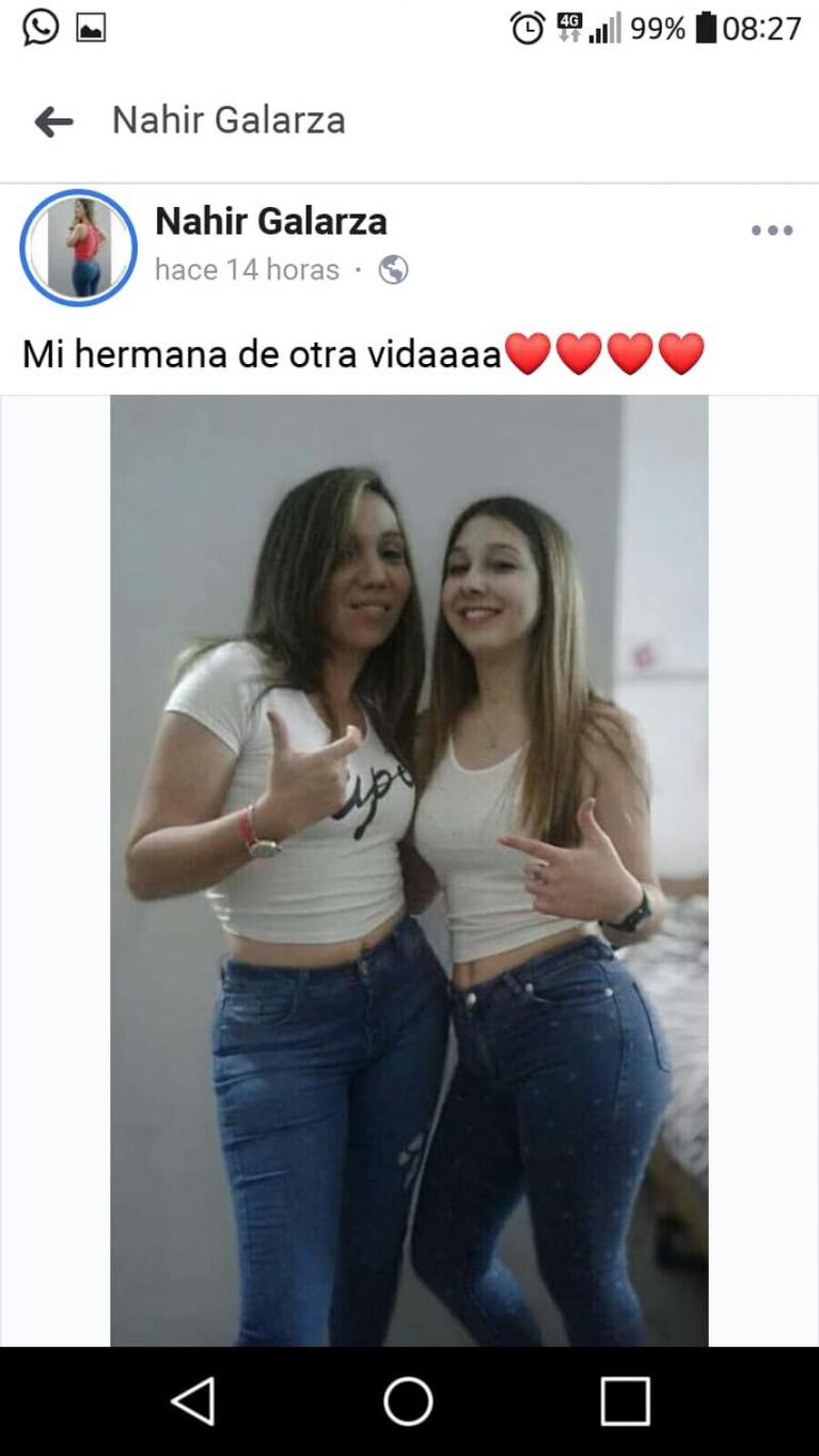 Nahir Galarza publicó fotos desde la cárcel