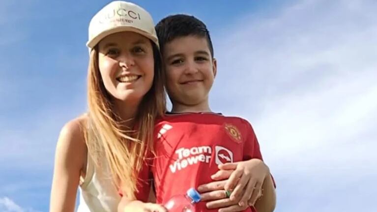 Natalia Ciak y su hijo