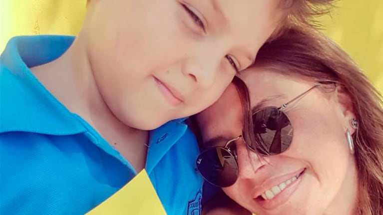 Nazarena Vélez, orgullosa de su hijo Thiago.