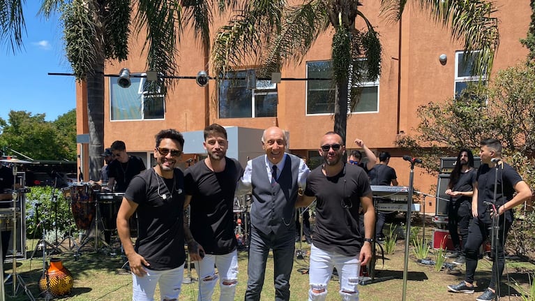 Nelson, Pablo y Diego con el Lagarto.
