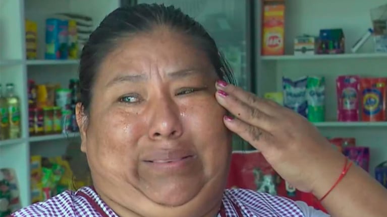 Nena Luizaga no pudo contener las lágrimas al hablar del hecho.