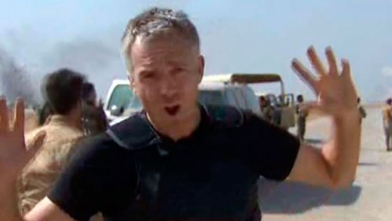 Nick Paton Walsh, en medio de la balacera en Irak.