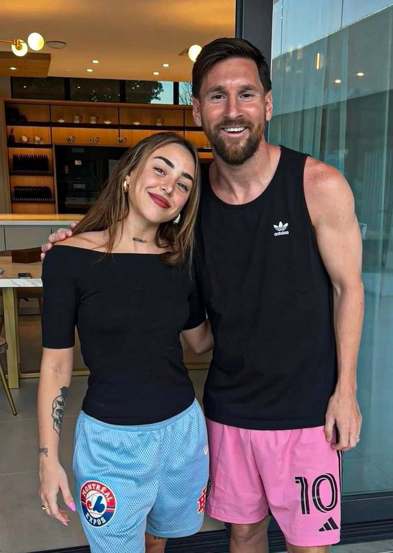 Nicki Nicole y Messi, juntos en Rosario.