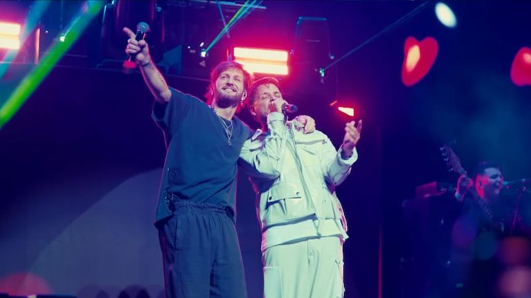Nico Sattler y Axel en el Movistar Arena.
