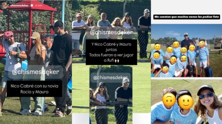 Nicolás Cabré se encontró con Mauro y la China Suárez (Foto: Instagram / chismesdeker)
