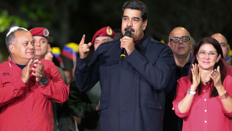 Nicolás Maduro celebró el triunfo en Venezuela. 
