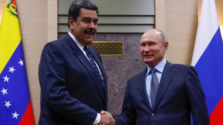 Nicolás Maduro junto a Vladimir Putin.