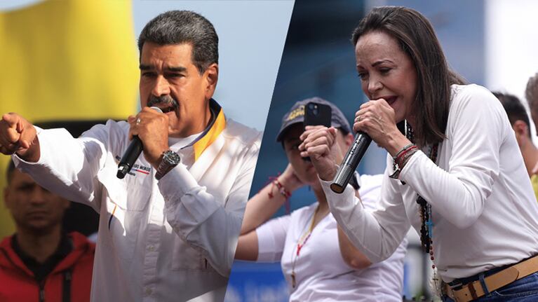Nicolás Maduro y María Corina Machado.