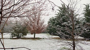 Nieve en Achiras, Córdoba ( Gentileza: Digital Sampacho)
