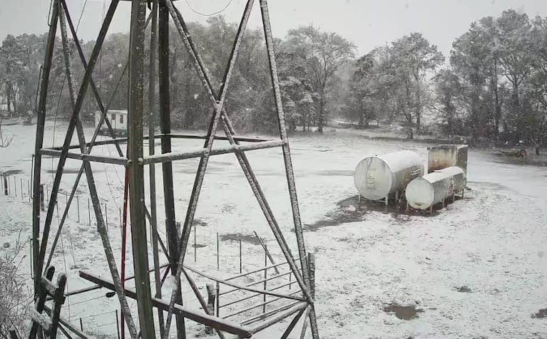 Nieve en el sur de Chaján, Córdoba