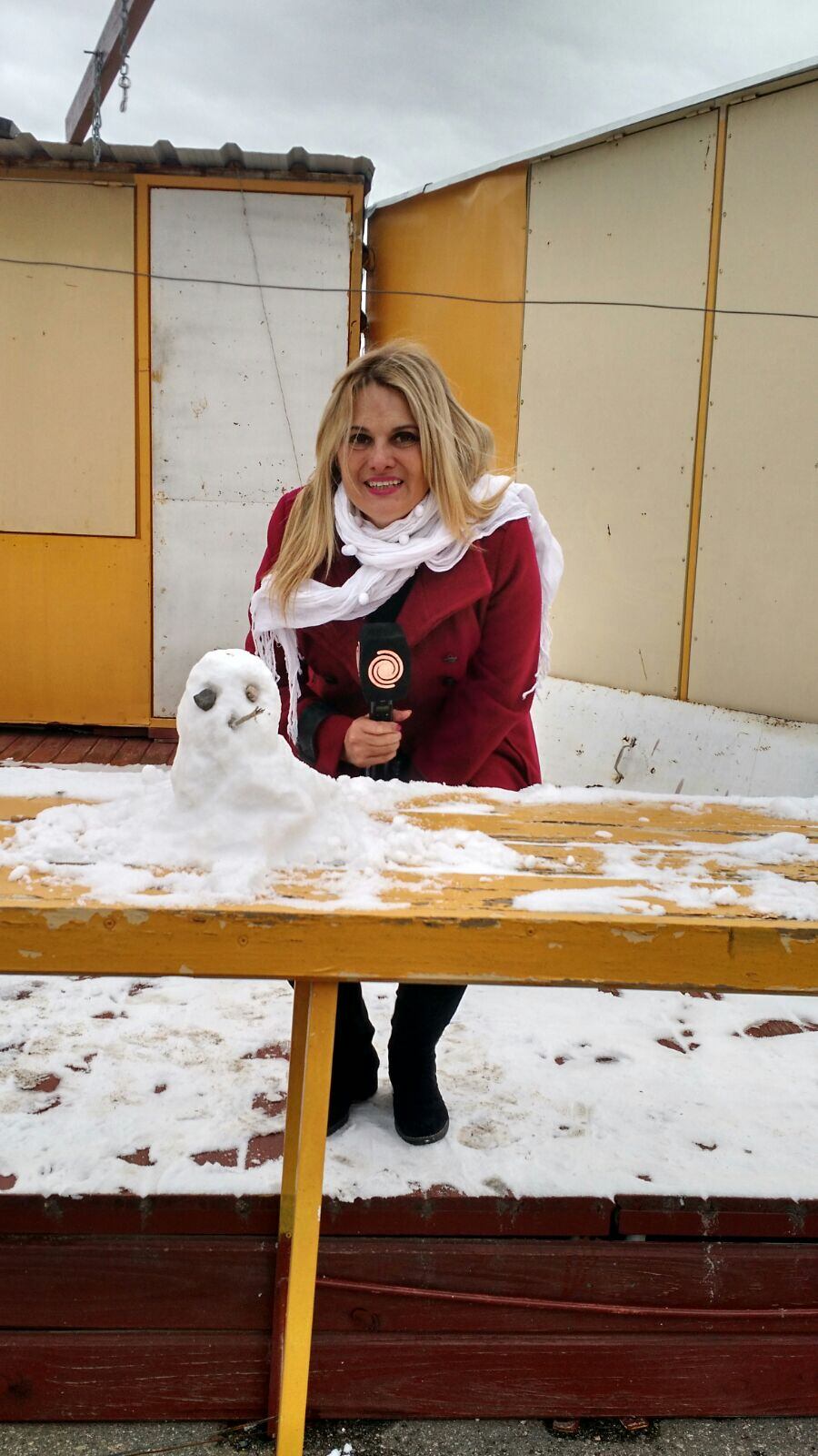 Nieve en pleno octubre en las Altas Cumbres. Foto: Karina Vallori.